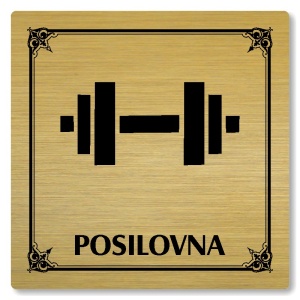 Posilovna, 80x80mm, zlatá, Nebraska